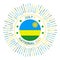 Rwanda national day badge.