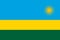 Rwanda national flag. Vector illustration. Kigali