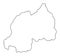 Rwanda outline map