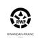 rwandan franc icon in trendy design style. rwandan franc icon isolated on white background. rwandan franc vector icon simple and