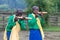 Rwandan musicians in the village
