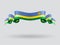 Rwandan wavy flag. Vector illustration.