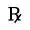 Rx prescription medical symbol