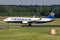 Ryanair Boeing 737 passenger jet landing on Eindhoven Airport. The Netherlands - July 2, 2020