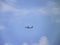 Ryanair plane high in the sky