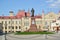 RYBINSK, RUSSIA. Red Square with a monument to V.I. Lenin against the background of the museum building