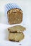 Rye bread danish rustic whole grain sliced loaf with seeds