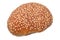 Rye bun with sesame or buckwheat bun 3d rendering with realistic texture