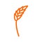 Rye ear line icon. wheat Sign for production of bread and baker