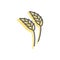 Rye ear line icon. wheat Sign for production of bread and baker