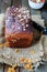 Rye loaf rustic bread on table