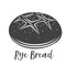 Rye round bread glyph