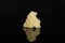 Rye wheat bread isolated on black glass