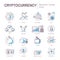 Ð¡ryptocurrency electronic virtual money vector digital currency icons web symbols infographic elements