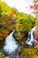 Ryuzu Falls in autumn season at Nikko, Japan