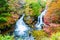 Ryuzu Falls in autumn season at Nikko, Japan