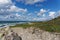 RÃ¥geleje Strand Blick nach Gilleleje im Hintergrund die KÃ¼ste von Schweden, Seeland, DÃ¤nemark