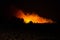 S`Albufera, Majorca, Spain - September 26 2020: The fire that lasts more than 24 hours in s`Albufera in the area between Muro and