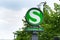 S-Bahn Brandenburger Tor sign, rapid transit railway, Berlin, Germany