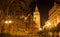 It\\\'s a beautiful night in the heart of Seville the capital of Andalusia in Spain