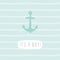 It\'s a boy. Anchor greeting card template.