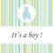 It\'s a boy ! Greeting card birth announcements.