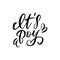 It`s a Boy modern lettering phrase in wreath, hearts. Cute vector invitation for a wonderful event. Kids badge tag icon