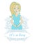 It\'s A boy! - pregnant woman card