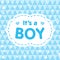 It\'s a boy. Vector congratulation card. Cute baby shower card.