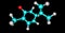 S-Carvone molecular structure isolated on black