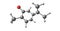 S-Carvone molecular structure isolated on white