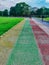 It\'s a colorful running track