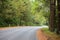 The S curve asphalt road is along with forest