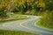 S-Curved Road On Skyline Drive