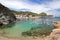 S`Eixugador small beach close to beautiful village and beach of Sa Tuna, Mediterranean sea, Catalonia, Spain