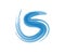 S flow water sea wind logo icon