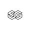 S G hexagonal letter logo concept