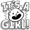 It\'s a girl baby sketch