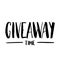 It`s Giveaway Time Lettering text. Typography for promotion in s