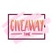 It`s Giveaway time modern poster template design for social media post or website banner with brush strokes. Free gift raffle, wi