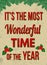 It`s the most wonderful time of the year retro advertising poster