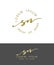 S N. Handdrawn Brush Monogram Calligraphy Logo Design