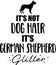 It\'s not dog hair, it\'s German Shepherd glitter