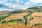 S-shaped road in Tuscany, Monticchiello, Italy