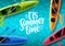 It`s summer time vector banner design. Beach elements like colorful floating kayak boat