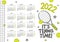 It`s Tennis time. Sports Calendar template for 2022