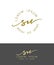 S U. Handdrawn Brush Monogram Calligraphy Logo Design