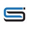 S, U, i or J letter logo design. simple, clean logos. vector icon illustration inspiration sign