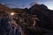 Sa Calobra road at night, Mallorca island, Spain