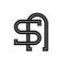 SA Letter bold style logo template.